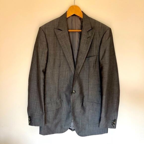 VALENTINO MENS GREY BLAZER SUIT JACKET ONE BUTTON - Picture 6 of 6